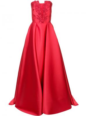 Расклешенная юбка макси Carolina Herrera. Цвет: красный