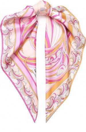 Шелковый платок с принтом Emilio Pucci. Цвет: розовый