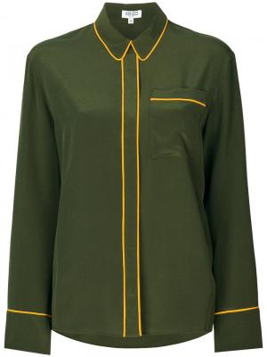 Рубашка с кантом Kenzo. Цвет: зелёный