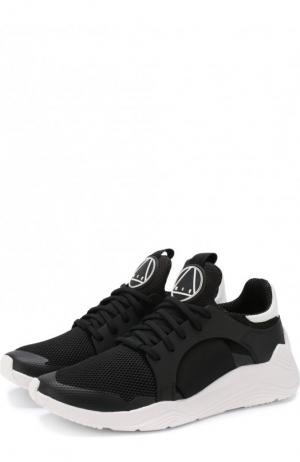 Комбинированные кроссовки на контрастной подошве MCQ. Цвет: черный