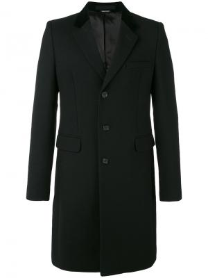 Классическое приталенное пальто Alexander McQueen. Цвет: чёрный