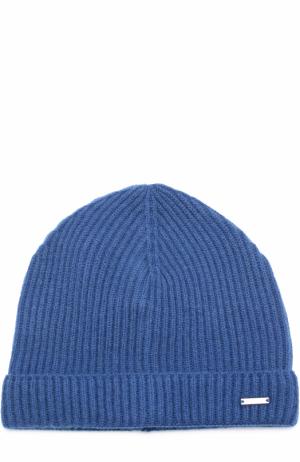 Кашемировая шапка бини Woolrich. Цвет: синий