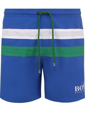Плавки-шорты с карманами BOSS. Цвет: синий