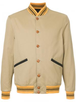 Университетская куртка-бомбер Kent & Curwen. Цвет: зелёный