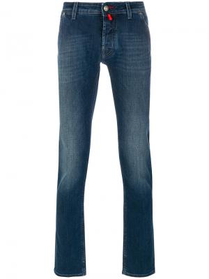 Прямые джинсы с эффектом обесцвечивания Jacob Cohen. Цвет: синий
