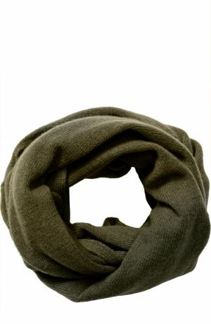 Кашемировый шарф-снуд Tegin. Цвет: хаки