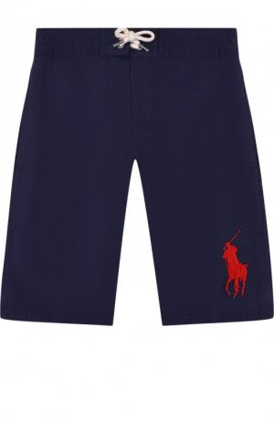Плавки-шорты с логотипом бренда Polo Ralph Lauren. Цвет: синий