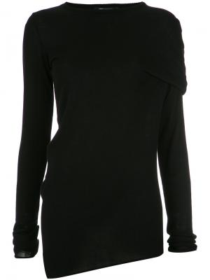 Asymmetric knitted blouse Uma | Raquel Davidowicz. Цвет: чёрный