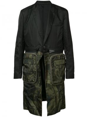 Пальто средней длины с молнией Givenchy. Цвет: чёрный