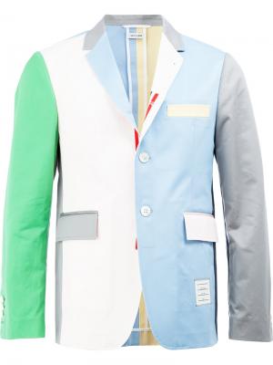 Пиджак дизайна колор-блок Thom Browne. Цвет: многоцветный