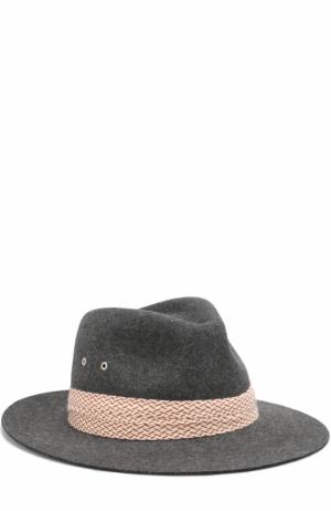 Фетровая шляпа Rico Maison Michel. Цвет: серый
