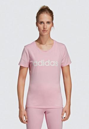 Футболка adidas. Цвет: розовый