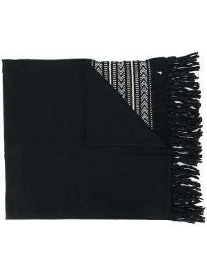 Трикотажный шарф Ikat Saint Laurent. Цвет: чёрный