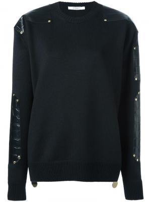 Джемпер с контрастной панелью Givenchy. Цвет: чёрный