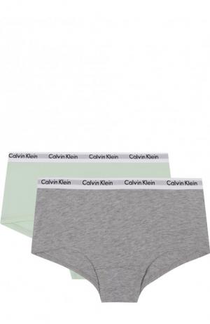 Комплект из двух трусов с логотипом бренда Calvin Klein Underwear. Цвет: серый