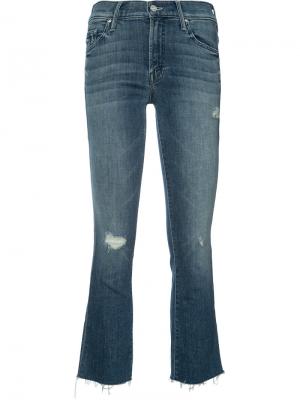 Укороченные джинсы Mother. Цвет: синий