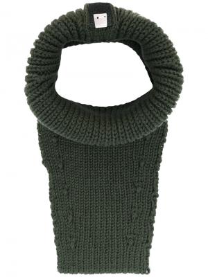Трикотажный шарф Alyx. Цвет: зелёный