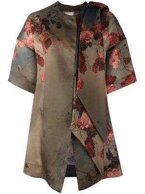 Пальто шифт с цветочным принтом Antonio Marras. Цвет: зелёный