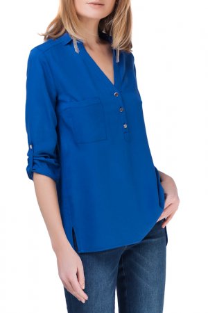 Блузка VILATTE. Цвет: ярко-синий