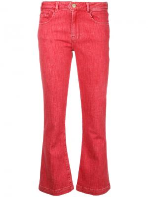 Укороченные расклешенные джинсы Frame Denim. Цвет: розовый и фиолетовый
