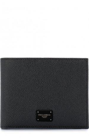 Кожаное портмоне с отделениями для кредитных карт и монет Dolce & Gabbana. Цвет: темно-серый