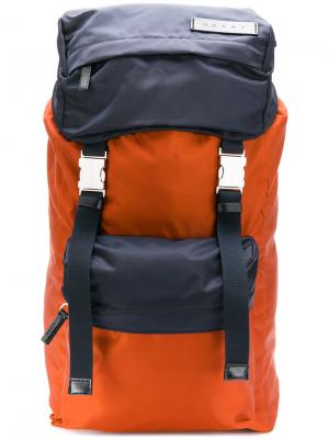 Двухцветный рюкзак Marni. Цвет: жёлтый и оранжевый