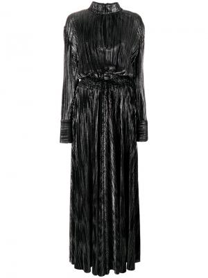 Вечернее платье металлик Pierre Balmain. Цвет: чёрный