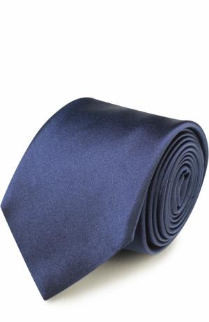 Шелковый галстук Canali. Цвет: темно-синий