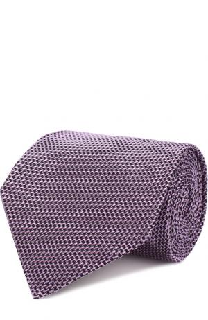 Шелковый галстук с узором Tom Ford. Цвет: фиолетовый