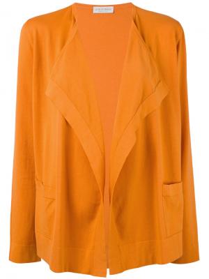 Классический пиджак Le Tricot Perugia. Цвет: жёлтый и оранжевый