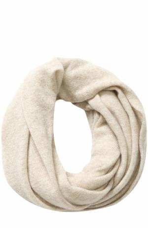 Кашемировый шарф-снуд TSUM Collection. Цвет: светло-бежевый