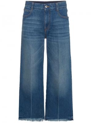 Укороченные широкие джинсы Stella McCartney. Цвет: синий