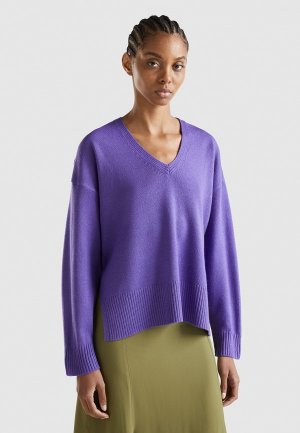 Пуловер United Colors of Benetton. Цвет: фиолетовый