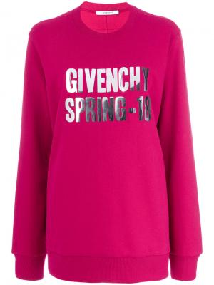 Толстовка foiled Spring-18 Givenchy. Цвет: розовый и фиолетовый
