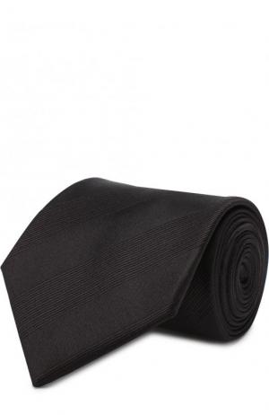 Шелковый галстук в полоску Lanvin. Цвет: черный