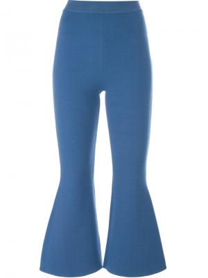 Расклешенные брюки с молниями Stella McCartney. Цвет: синий