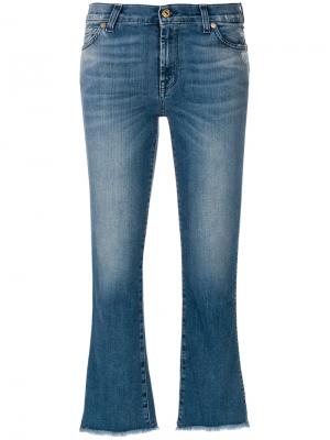 Укороченные джинсы клеш 7 For All Mankind. Цвет: синий