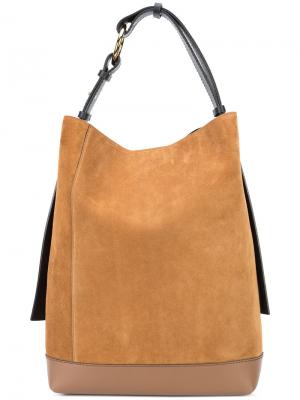 Большая сумка-тоут Marni. Цвет: коричневый