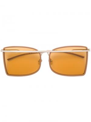 Солнцезащитные очки в квадратной оправе Calvin Klein 205W39nyc. Цвет: телесный