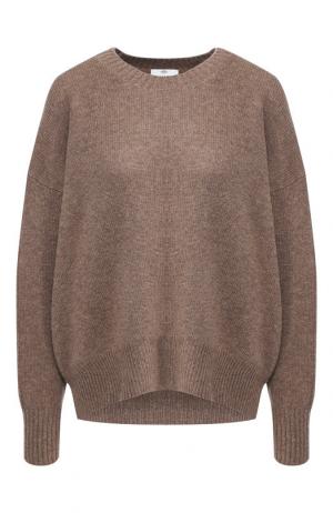 Кашемировый пуловер с круглым вырезом Allude. Цвет: коричневый