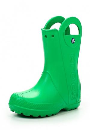 Резиновые сапоги Crocs. Цвет: зеленый